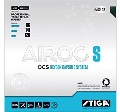 Stiga airoc S 1, 9 MM Table Tennis Rubber, czarny, jeden rozmiar 1703-0401-19