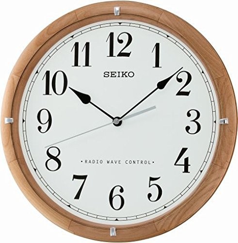 Seiko unisex zegary ścienne drewno białe qxr208z