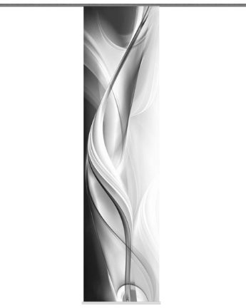Home Fashion 87313-703 zasłona panelowa na szynie, dekoracyjny materiał z nadrukiem cyfrowym Halifax, szara, 245 cm x 60 cm 87313-703