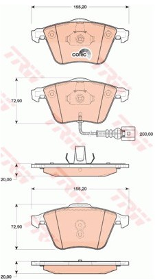 TRW Klocki hamulcowe - komplet GDB1809