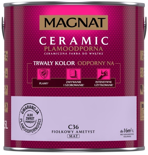 Magnat CERAMIC 2.5L - ceramiczna farba do wnętrz - C36 Fio$14kowy ametyst