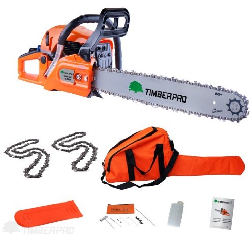 TIMBERPRO Termoizolacyjna piła łańcuchowa 61,5 cm3, moc 3,6 KM, prowadnica 50 cm + 2 łańcuchy