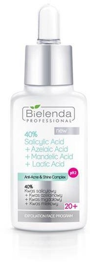 Bielenda Professional Anti-Acne 40% kwas salicylowy + kwas azelainowy + kwas migdałowy + kwas mlekowy pH 2 20+ 30g 87765-uniw