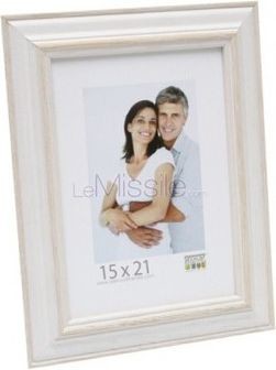 Deknudt Ramka S221H1 15x21 Wooden white with beige - S221H1 15x21