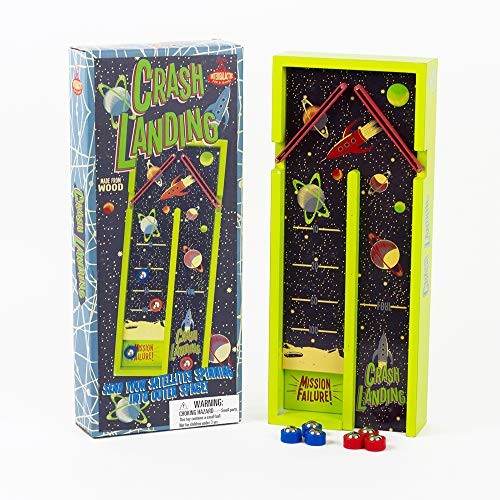 Professor PUZZLE Puzzle Crash Landing Board Game - Mini Blat Pinball Game - Space Tematyka Pinball Labirynt Arcade Game. IG1691