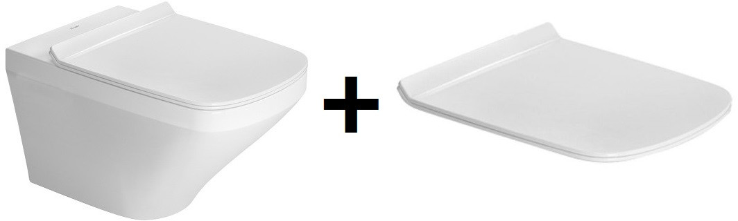 Duravit DuraStyle Zestaw Toaleta WC 54x37 cm Rimless bez kołnierza + deska wolnoopadająca biały 2551090000+006379000