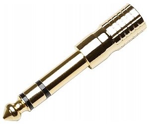 Adam Hall 7543 G - Adapter jack stereo 3,5 mm żeński na jack stereo 6,3 mm męski, pozłacany 7543G
