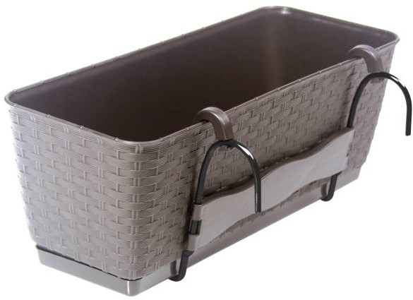 Doniczka Ratolla PW mocca 40 cm + haki