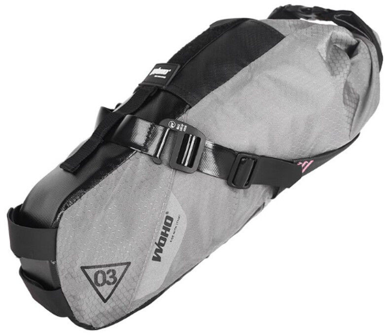 Woho WOHO X-Touring Nieprzemakalna torba podsiodłowa S, honeycomb iron grey 2020 Torebki na sztycę SDB-010-03