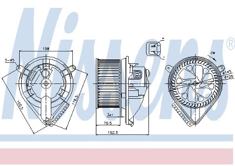 NISSENS Wentylator wnętrza 87156