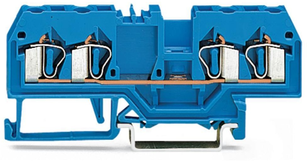 WAGO Terminal przepustowy WAGO 5 mm Sprężynowe Alokacja N niebieski 280-834 100 szt 280-834