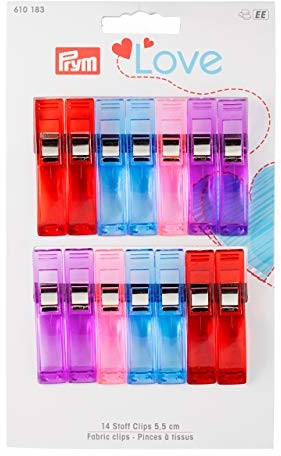 Prym Prym Love klipsy z tkaniny 5,5 cm, wielokolorowe, jeden rozmiar PRYM_610183