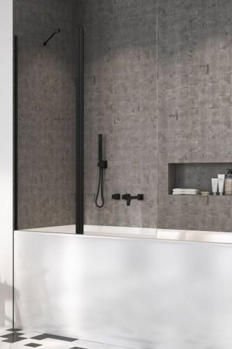 Radaway parawan nawannowy Nes Black PND II 100 cm lewy, szkło przejrzyste, wys. 150 cm 10009100-54-01L 10009100-54-01L