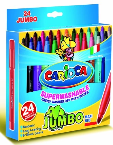 Carioca Jumbo flamastrów, można prać w temperaturze °, 24 sztuki 40570IT