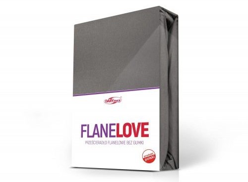 Darymex Prześcieradło flanelowe bez gumki szare 180x210 dx-180-flb-06