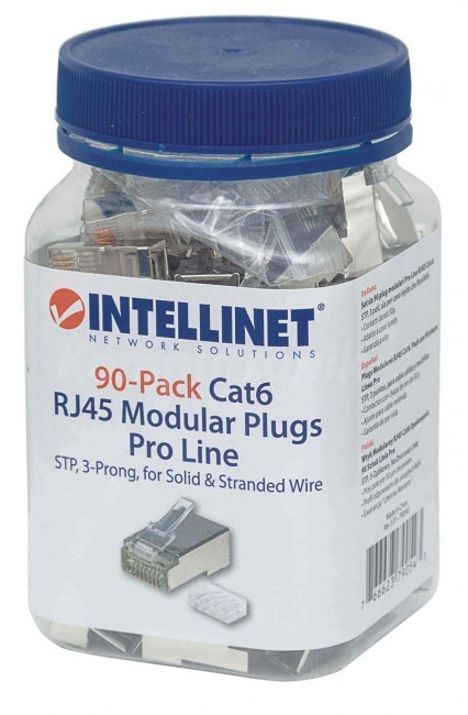 Intellinet 790543 Wtyk RJ45 Cat6 STP drut/linka linia Pro 90 sztuk 790543