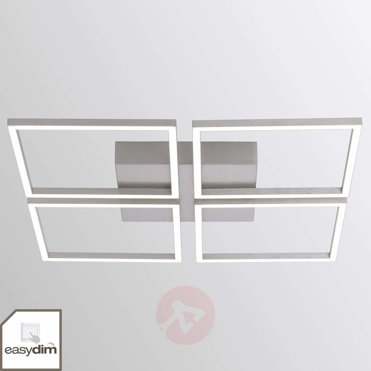 Paul Neuhaus Designerski plafon stal LED ściemnialny - Plazas 4