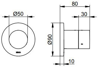 Keuco Ixmo Podtynkowy trzydrożny zawór przestawny DN15 aluminium 59548170001