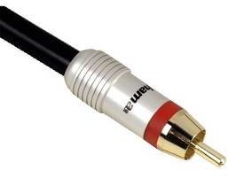 Kabel Hama Cinch Cinch 0,75m pozlacený 79020) Czarny/Biały