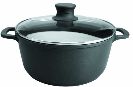 Lacor 25828 garnek ze szklaną pokrywką 28 cm, odlewania aluminium 25828