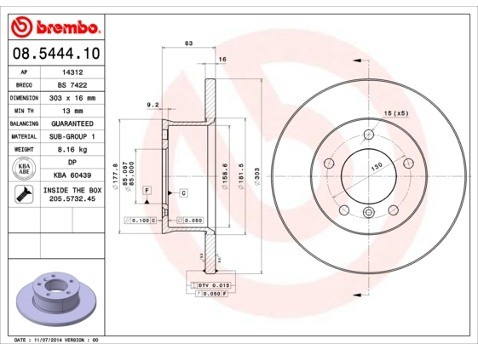 BREMBO 08.5444.10