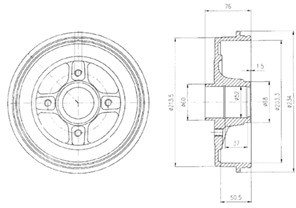DELPHI Bęben hamulcowy BF427