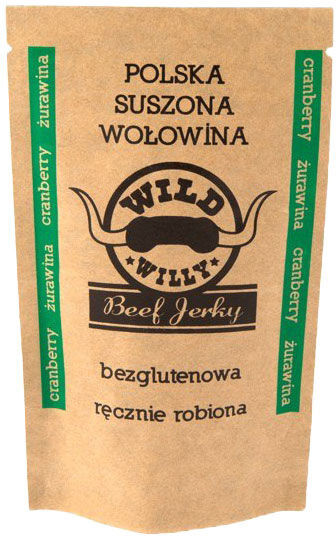 Wild Willy Wołowina suszona Wild Willy żurawina bezglutenowa 30 g (465-003) KOL.465-003