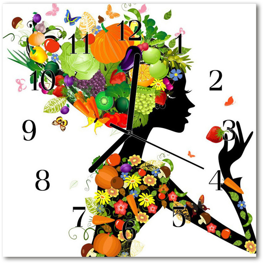 tulup pl Zegar szklany kwadratowy Sztuka 30x30cm