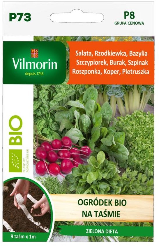 Vilmorin Ogródek BIO mieszanka warzyw na taśmie