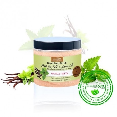 KARNALITOWY PEELING DO CIAŁA Z OLEJAMI WANILIOWO - MIĘTOWY350 G