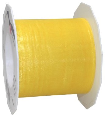Pattberg Prezent 72 MM 25 m Sheer  taśma organza, żółty 6017525-605