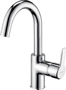 Deante BQA 024M BATERIA ARNIKA CHROM UMYWAL STOJ Z WYLEWKĄ UZ KORKIEM CLICK-CLACK OKR Z PRZE