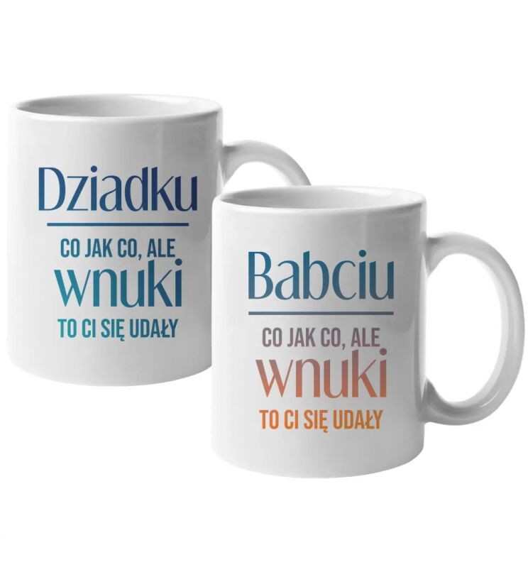 Koszulkowy Komplet dla babci i dziadka - kubki z nadrukiem 12417