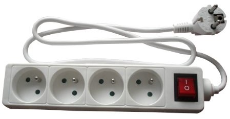 Inotech Blok zenitech  16 A z przełącznikiem Biały, biały