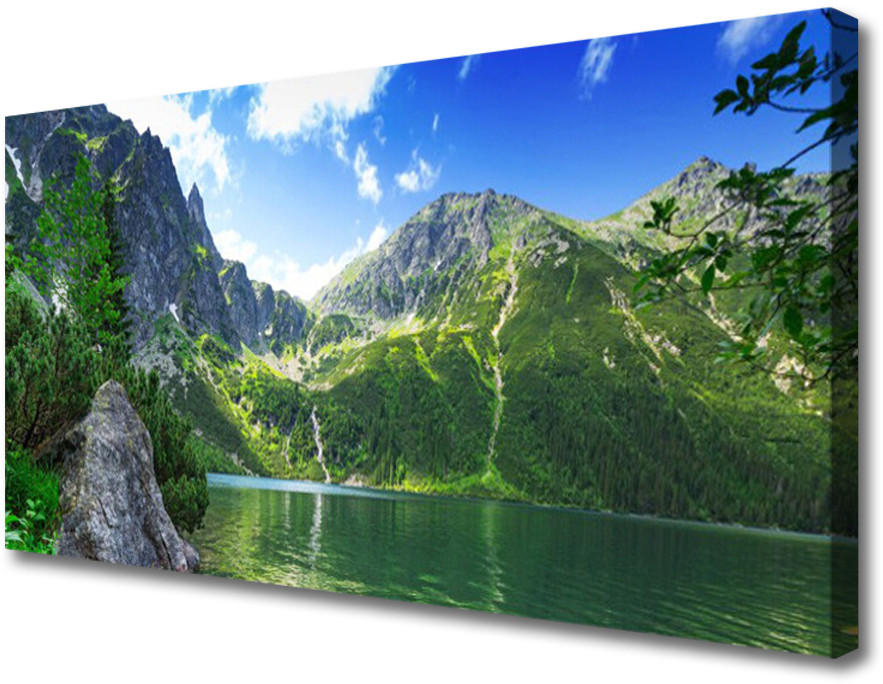 PL Tulup Obraz Canvas Góra Jezioro Przyroda 100x50cm