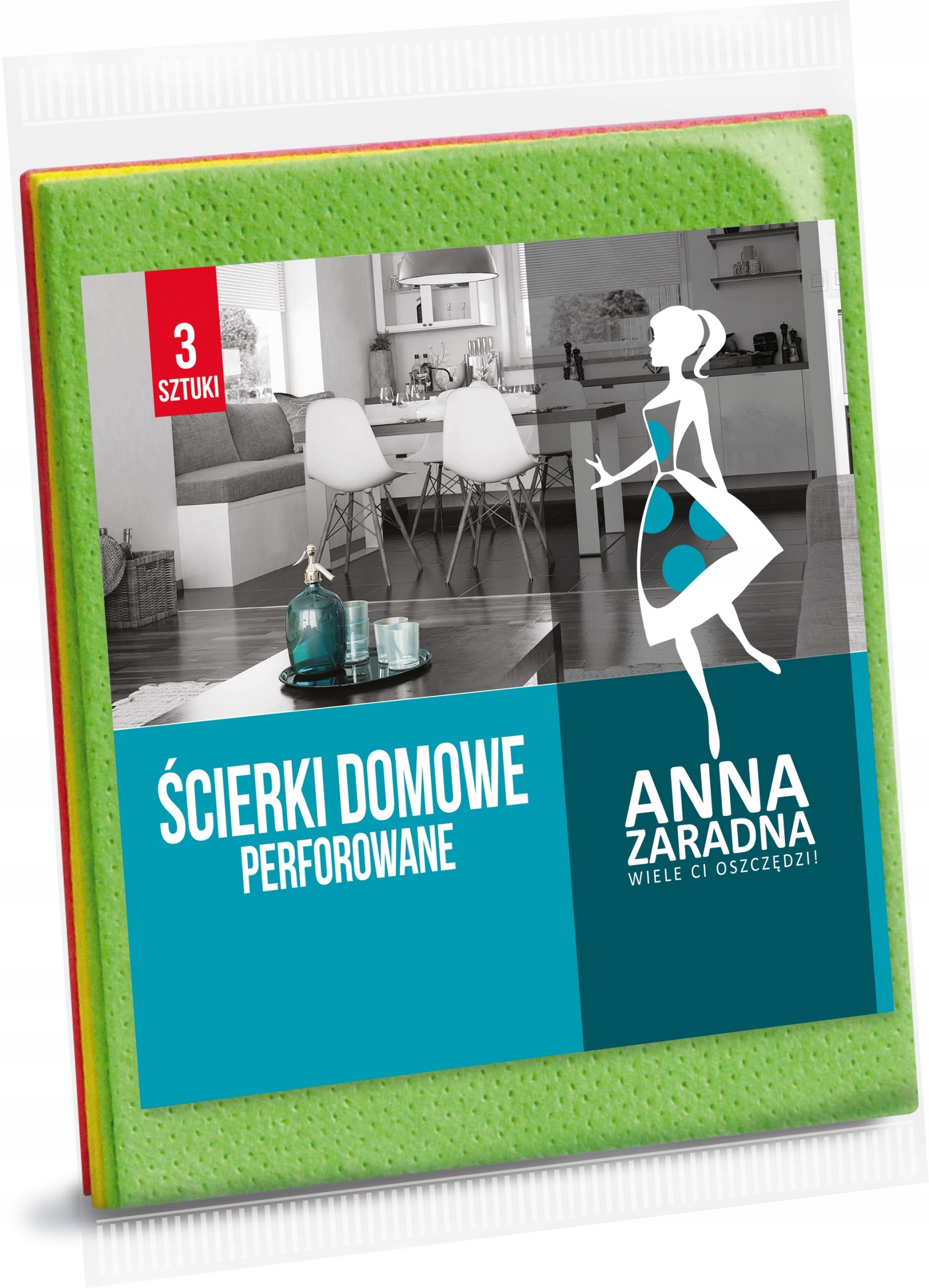 Anna Zaradna Ścierki domowe perforowane 3 szt