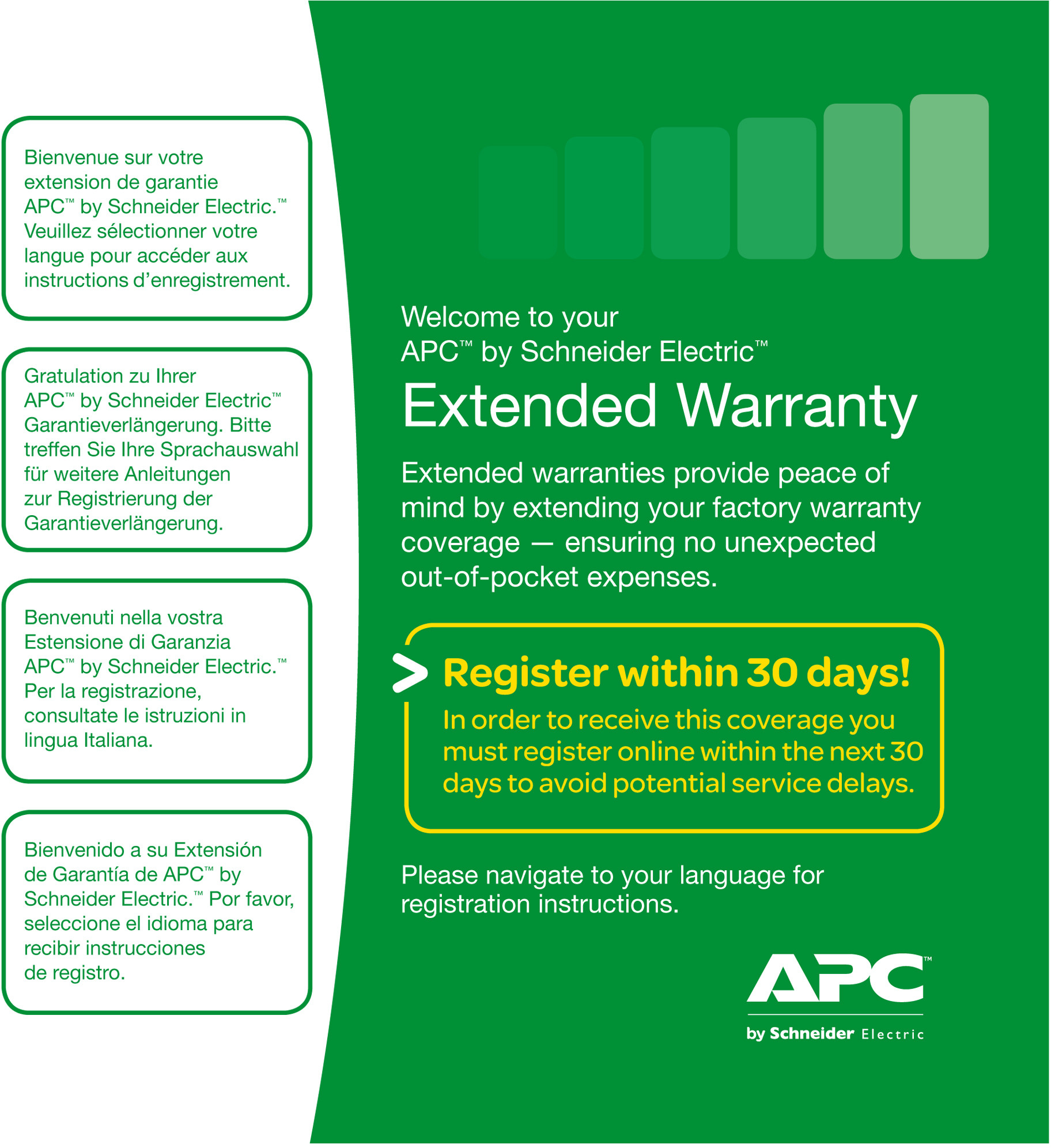 APC Service Pack 3 Year Warranty Extension (for new product purchases) WBEXTWAR3YR-SP-01