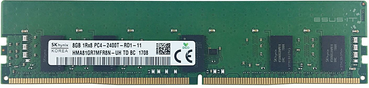 Hynix  RAM 1x 8GB ECC REGISTERED DDR4 1Rx8 2400MHz PC4-19200 RDIMM | HMA81GR7MFR8N-UH HMA81GR7MFR8N-UH
