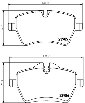 Mintex Zestaw klocków hamulcowych, hamulce tarczowe MDB2816