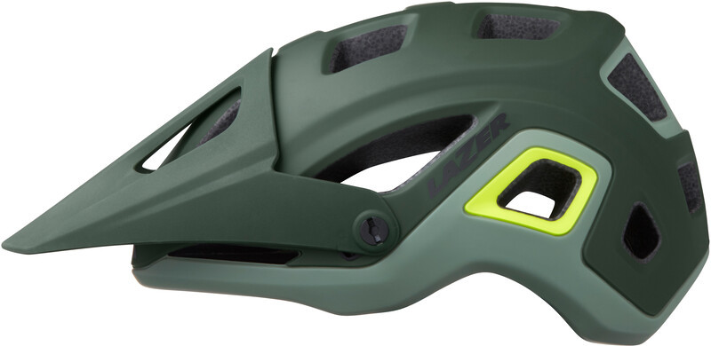 Lazer Impala Kask rowerowy, matte dark green flash-yellow M | 55-59cm 2021 Kaski MTB FA003712486