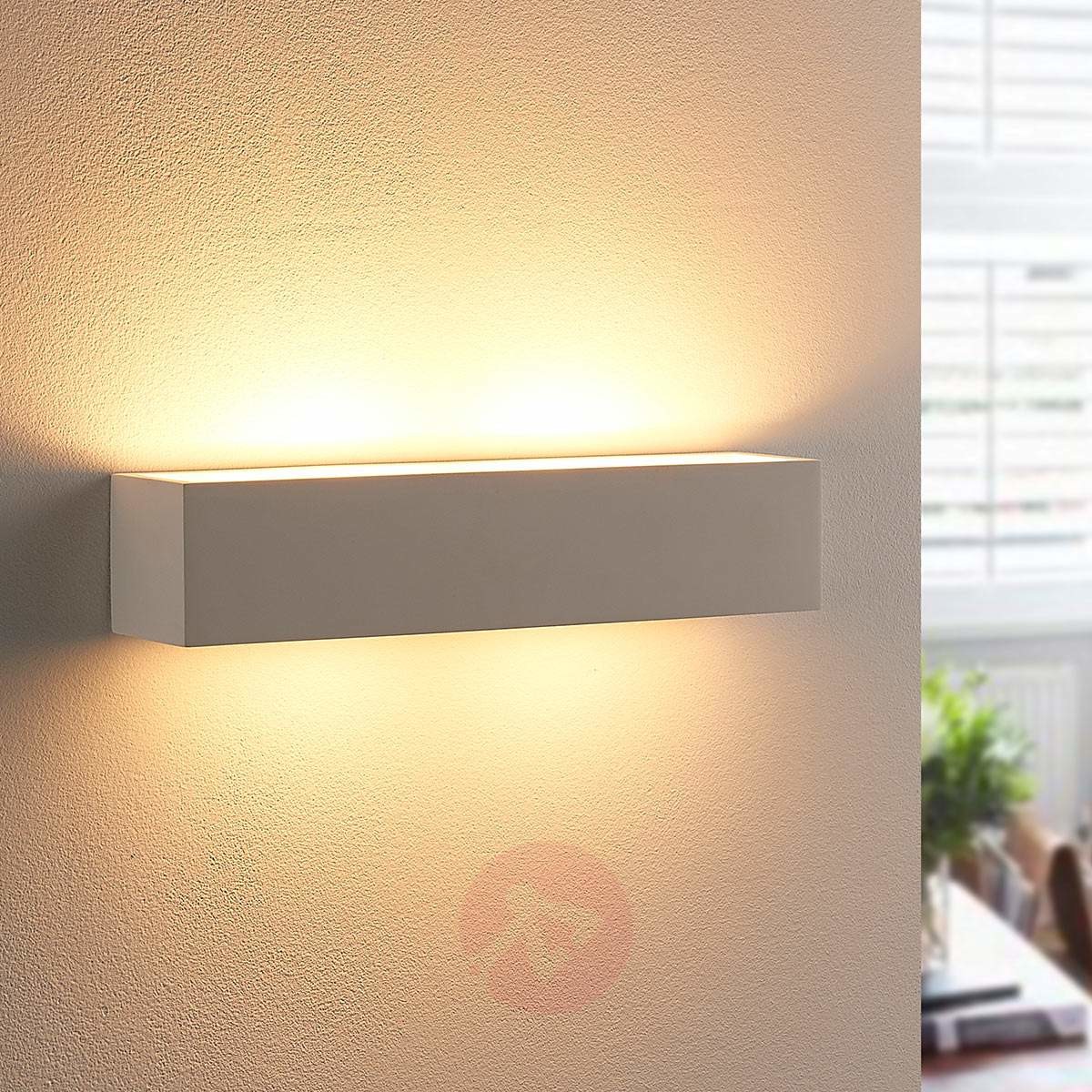Kinkiet gipsowy Tjada, żarówki LED G9