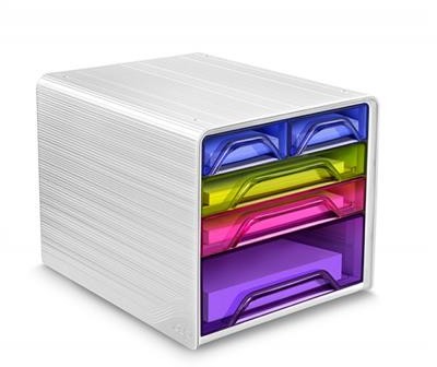 CEP Zestaw 5 szufladek CEP Smoove, biały/mix kolorów C7213HM-99