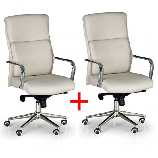 B2B Partner Krzesło biurowe Viro 1+1 GRATIS, beżowy 412080