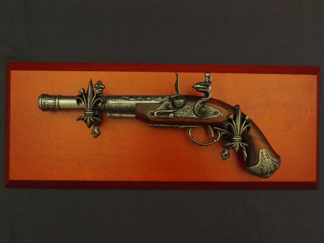 Denix SA REPLIKA NA TABLO LEWORĘCZNY PISTOLET SKAŁKOWY MODEL 1296G+TM+11G 1296G+TM+11G