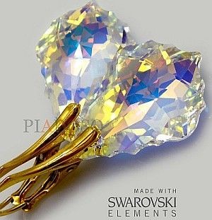 Swarovski Arande piękne kolczyki AURORA ZŁOTE SREBRO 1240773467