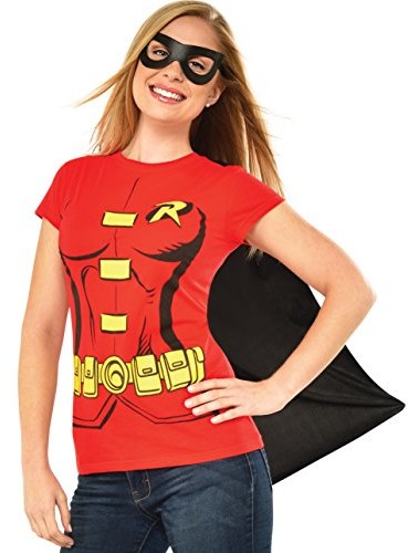Rubie's Robin T-Shirt z Cape, s, wielokolorowa