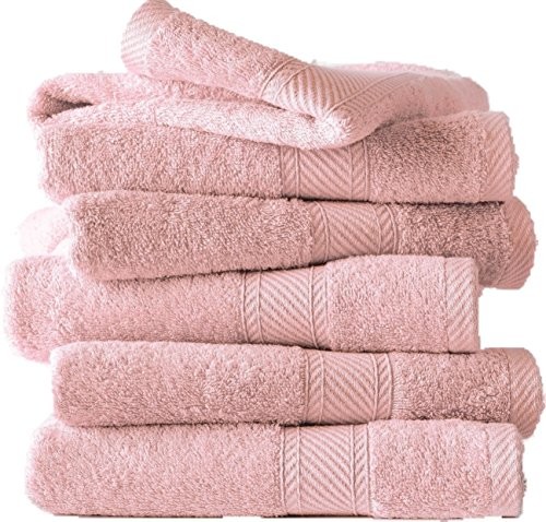 De Witte Lietaer De Witte lietaer 194850 zestaw ręczników 6-częściowy, bawełna, różowa, 100 x 50 cm 194850
