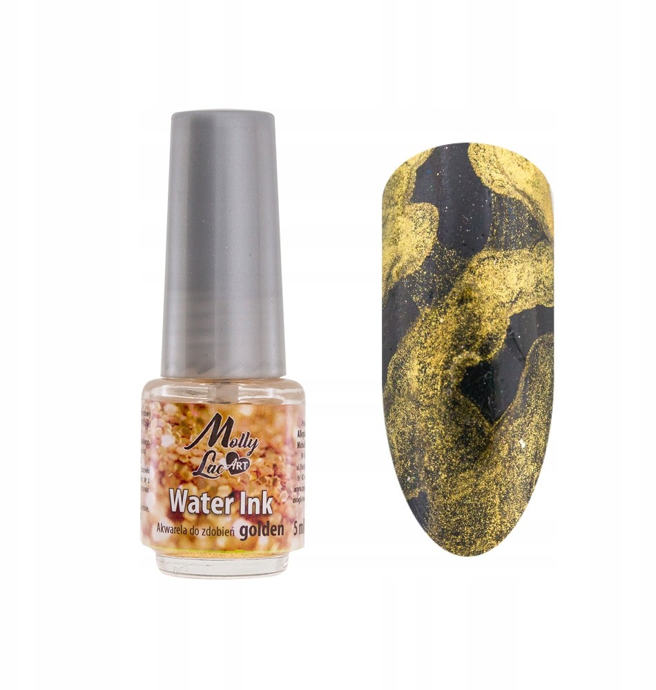 Water Ink Atrament Metaliczny Do Paznokci Golden