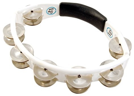 Latin Percussion LP861504 Ręczne stalowe dżingle Cyclops Tamburyn - Biały LP861504