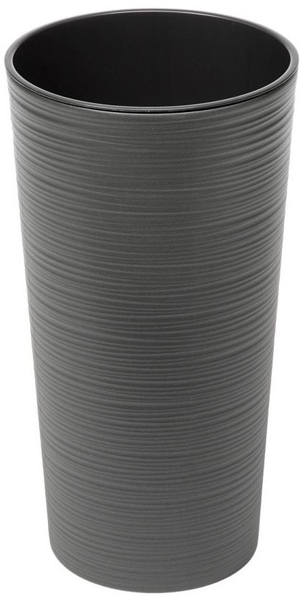 LAMELA Doniczka plastikowa 25 cm antracytowa LILIA DŁUTO